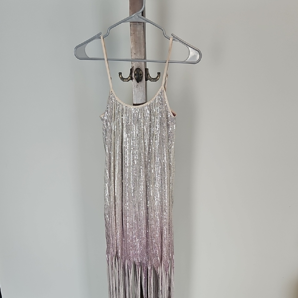 Sundress Sequin Fringe Dress Womens Size XS-S
